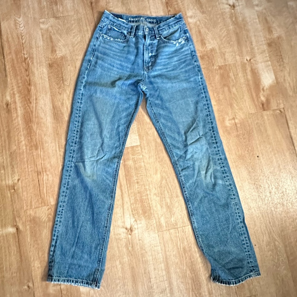 American Eagle Outfitters Light Blue Straight Leg Jeans
